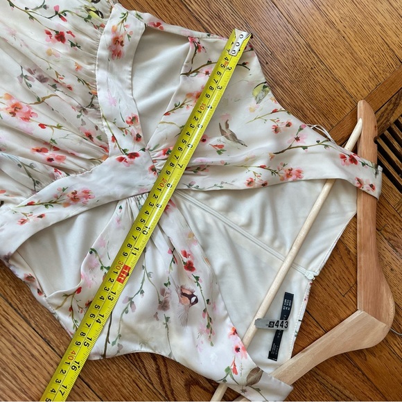 Zara Cream Floral Maxi Dress with Pink & Green Print - Picture 11 of 14